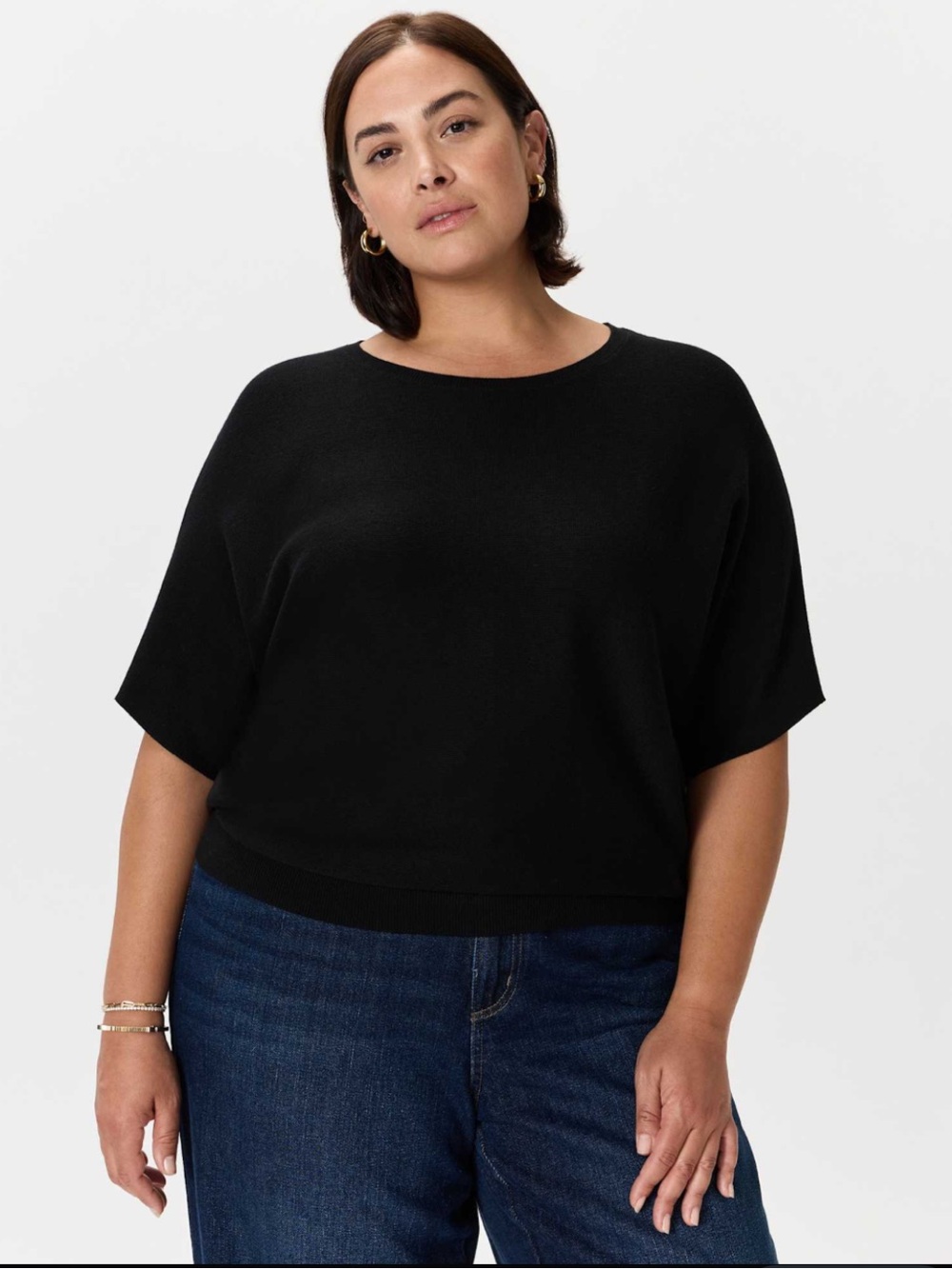 Quince Lightweight Cotton-Cashmere 
Link-Stitch Sweater 3X - Picture 3 of 8